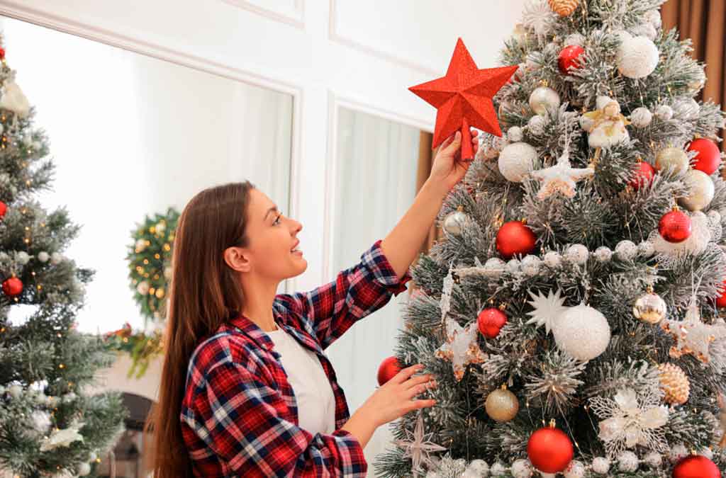 decorar árbol navideño estrella